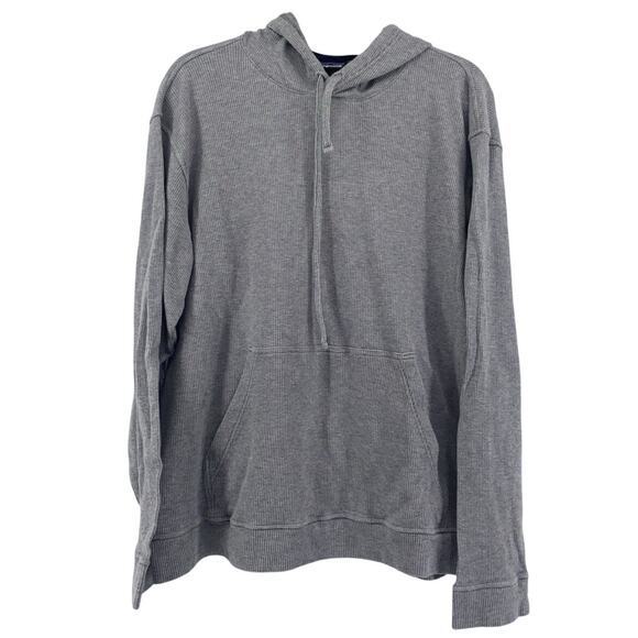 Patagonia Mens XL Scrap Waffle Hoodie Gray Thermal Knit Pullover Organic Cotton